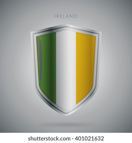 Flags europe vector icon. Ireland flag, isolated. Modern design.
