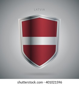 Flags europe vector icon. Latvia flag, isolated