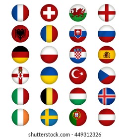 Flags of Europe. Vector illustration.