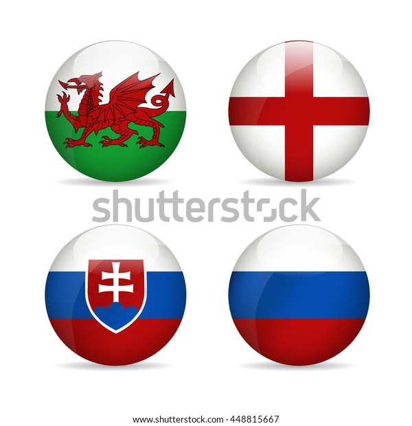 Flags Europe Vector Illustration Stock Vector (Royalty Free) 448815667 ...