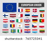 Flags of European Union and memberships .