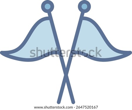 Flags Filled Blue Tone Icon