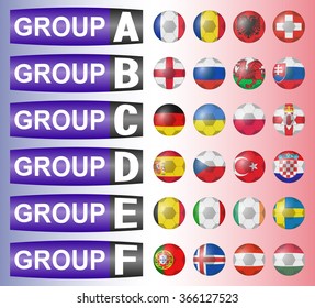 flags football championship are divided into groups