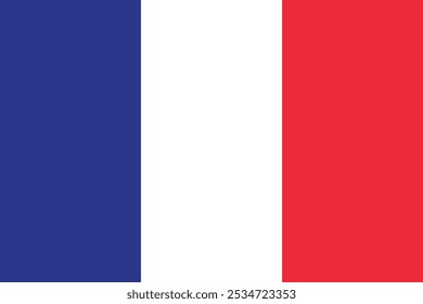 Flags of France Vector . National Flag. Flat element design. 