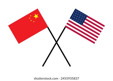 Flags friend country China and USA