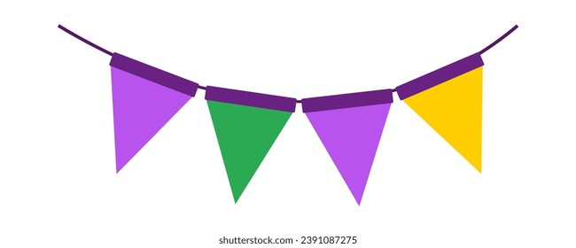 Flags garland element. Vector illustration.