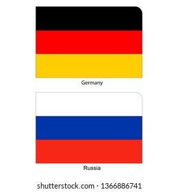 Flags of Germany and Russia