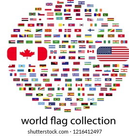 Flags globe. Vector.Flags of all countries in the world