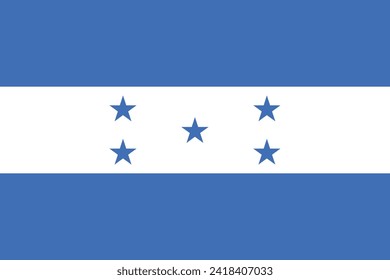 Flags of Honduras. Flat element design. National Flag. White isolated background 