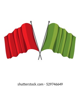 Flags icon. Cartoon illustration of flags vector icon for web