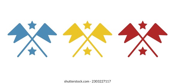 flags icon on a white background, vector illustration