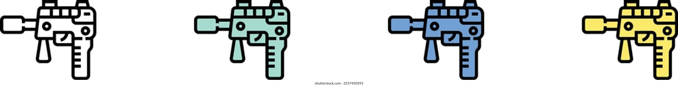 flags icon. Outline, Green, Blue and Yellow Style Design Isolated On White Background