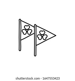 Flags icon. Simple line, outline vector elements of Patrick's day icons for ui and ux, website or mobile application