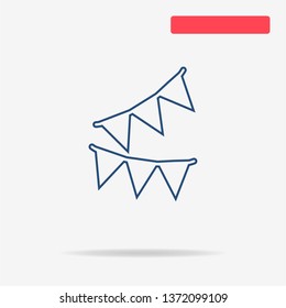 Flags icon. Vector concept illustration for design.