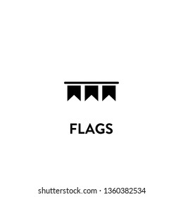 flags icon vector. flags sign on white background. flags icon for web and app