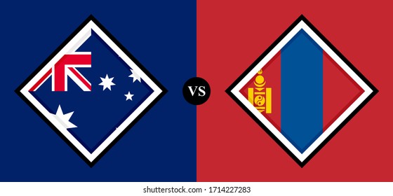 flags icons, australia vs mongolia