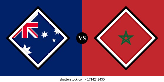 banderas iconos, australia vs morocco
