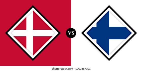 flags icons, denmark vs finland