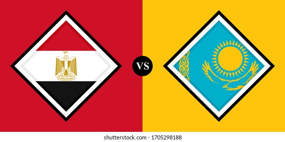flags icons, egypt vs kazakhstan