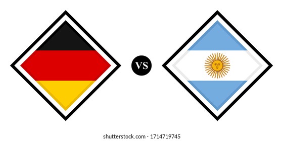 flags icons, germany vs argentina