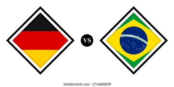 flags icons, germany vs brazil