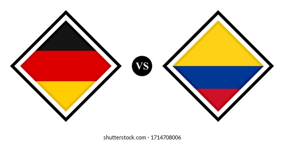 flags icons, germany vs colombia