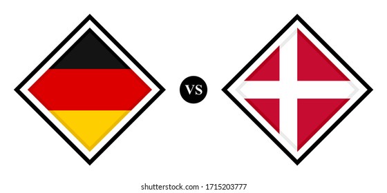 flags icons, germany vs denmark