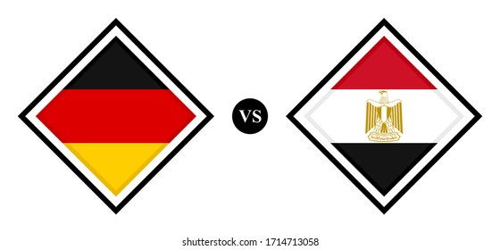 flags icons, germany vs egypt