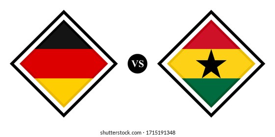 flags icons, germany vs ghana