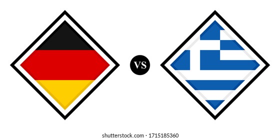 flags icons, germany vs greece