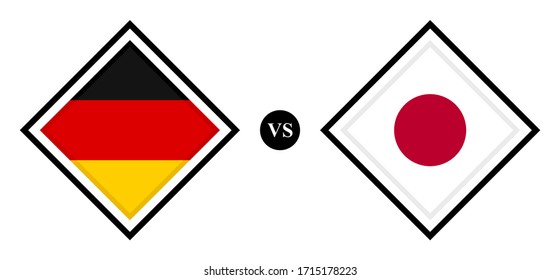 flags icons, germany vs japan