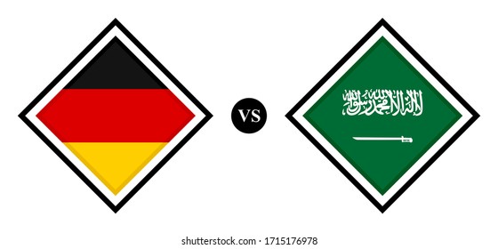flags icons, germany vs saudi arabia