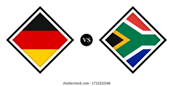 flags icons, germany vs south africa