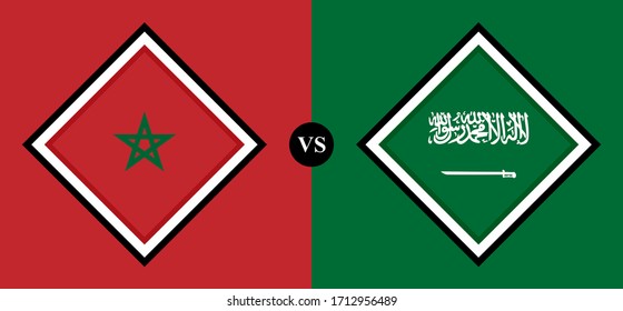 iconos de banderas, Marruecos vs arabia saudita