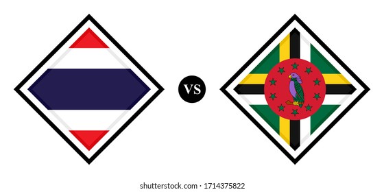 flags icons, thailand vs dominica