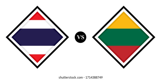 flags icons, thailand vs lithuania