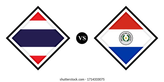 flags icons, thailand vs paraguay