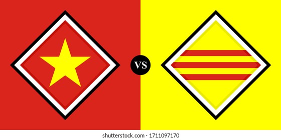 flags icons, vietnam vs south vietnam