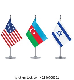 Flags illustrations on transparent background