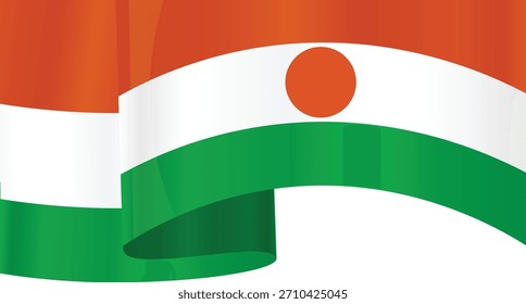 Banderas de India y Níger ondeando juntas en el aire.