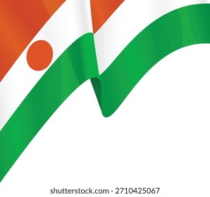 Banderas de India y Níger ondeando juntas en el aire.