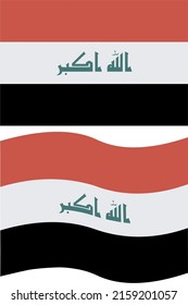 flags of iraq on a white background