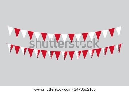 Flags isolated. Bahrain paper bunting. flags birthday, anniversary, celebrate event.