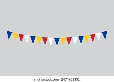 Flags isolated. Cabo Verde paper bunting. flags birthday, anniversary, celebrate event.