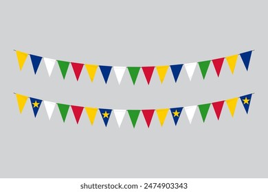 Flags isolated. Central African Republic paper bunting. flags birthday, anniversary, celebrate event.