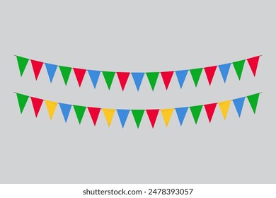 Flags isolated. Eritrea paper bunting. flags birthday, anniversary, celebrate event.