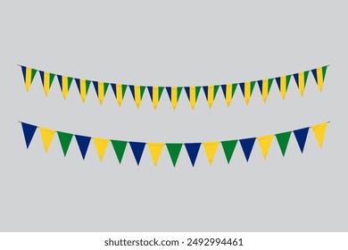 Flags isolated. Saint Vincent and the Grenadines paper bunting. flags birthday, anniversary, celebrate event.ay, anniversary, celebrate event.