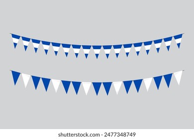 Flags isolated.El Salvador paper bunting. flags birthday, anniversary, celebrate event.