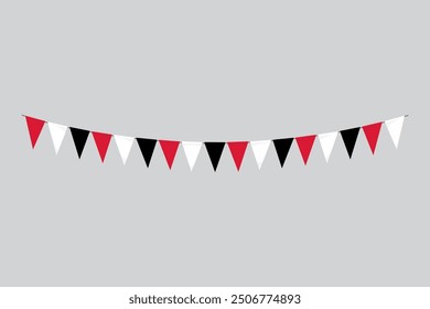 Flags isolated. Trinidad and Tobago paper bunting. flags birthday, anniversary, celebrate event.