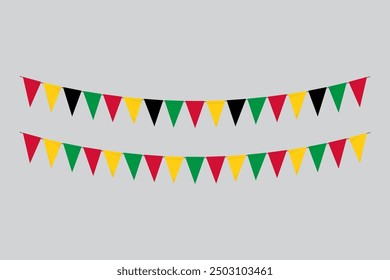 Flags isolated. Vanuatu paper bunting. flags birthday, anniversary, celebrate event.